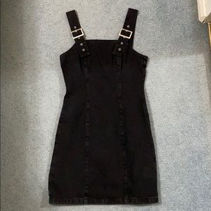 TOPSHOP black jean dress